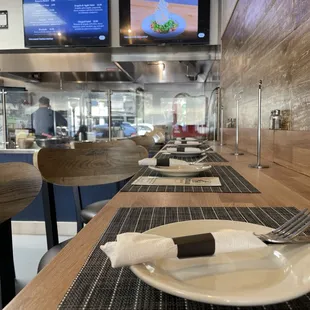 interior, sushi and sashimi