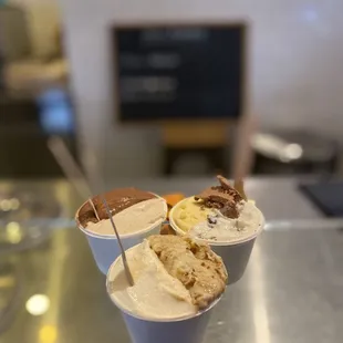 two cups of gelato