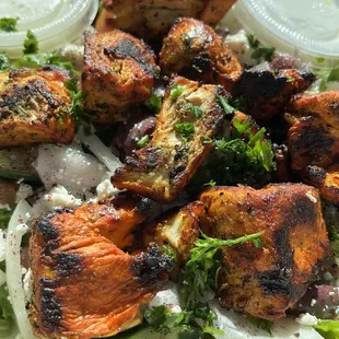 Chicken kabab (Shish tawoog) Salad