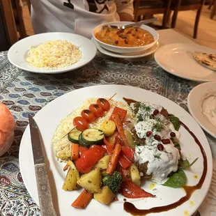 Turkish Kofta Kebab and Mango Curry