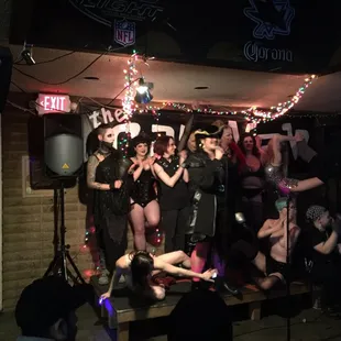 Group photo on stage