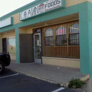 a car parked outside