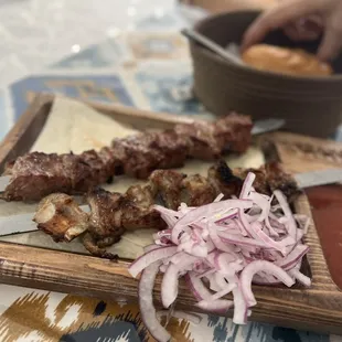Lamb Jaz and Lamb rib kabab skewers