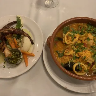 Arroz de Mariscos and octopus