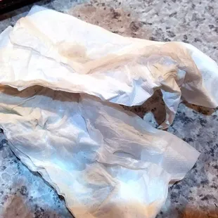 Wiped down our table to find our napkins gray with grime. When was the last time this surface was actually cleaned since the place opened?