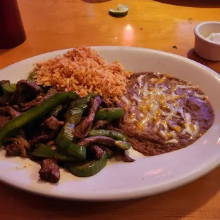 Steak fajitas
