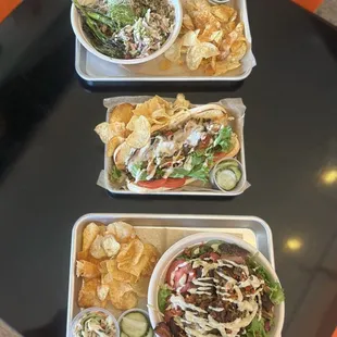 Any menu item at Carbon can be made as a sandwich, salad, or grain bowl.