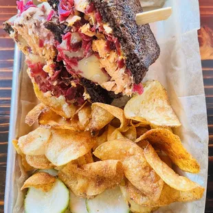 Reuben Sandwich with Grilled Trout
