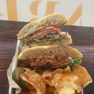 Turkey Club Sandwich on Ciabatta