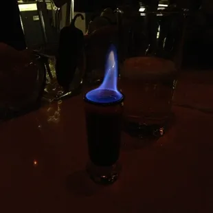 Flaming Dr. Pepper