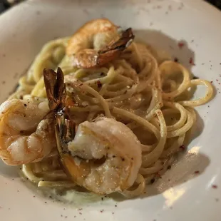 Pasta with shrimp