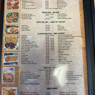 Menu photo