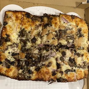 Thick Pollan with added olives and onions