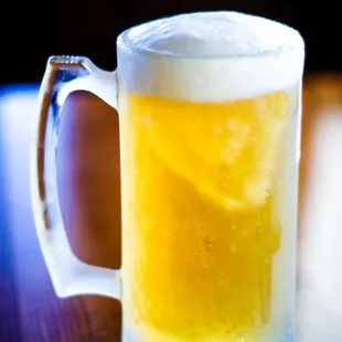 Tall frosty beer