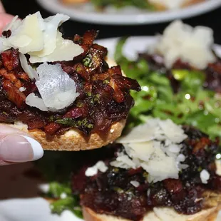 The Bacon Jam Bruschetta made for satisfying bites - sweet, caramelized jam with a touch of bacon smokiness.