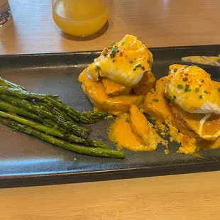 Tasso Eggs Benedict