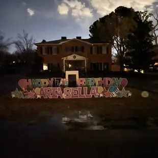 Happy Birthday Super Signs are a great touch!