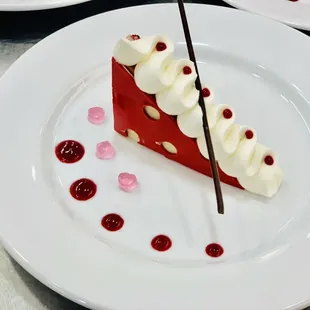 Raspberry and rose cheesecake