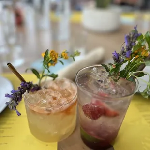 Non alcohol drinks-- Gazoz on the right and Abejo on the left