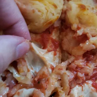 Undercooked pizza. Its literally just dough