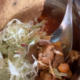 Ran home with my pozole and no complaints! Yum