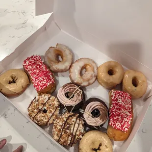 Valentines Day donuts. Husband said they ran out by 12 that day. So yum!