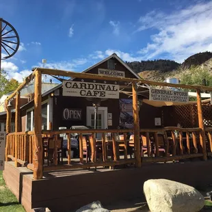 Patio in front of Cafe.