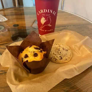 Gluten free muffin, gluten free cookie &amp; large coffee!