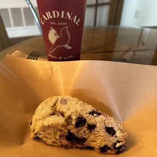 Gluten free blueberry scone &amp; coffee