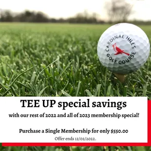 Purchase a 2023 single membership before December 2, 2022 and play the rest of 2022 FREE! (Cart fees still apply)