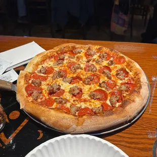 Sausage and Pepperoni pizza