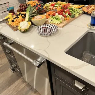 a table full of food