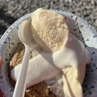 Monster ice cream chocolate chip cookie