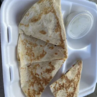 Chicken Thai quesadilla