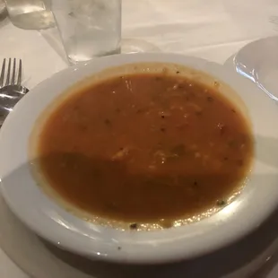 Manhattan clam chowder