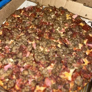 pizza, food