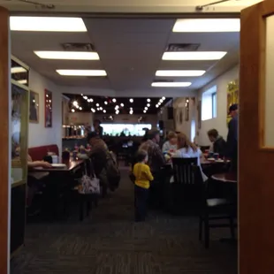 people eating in a restaurant