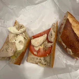 Caprese Sandwich with grilled chicken