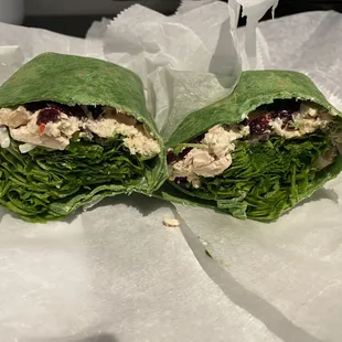 Chicken salad wrap (aka a lettuce wrap)