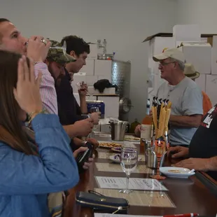 At the tasting bar indie the winery