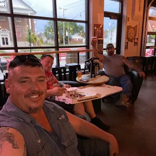 Having a few drinks on a Wednesday evening!