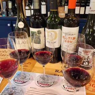 Wine tasting at the liquor store