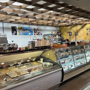 Gelato and bakery section