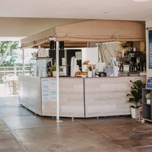 the inside of the cafe