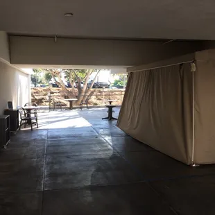 the inside of a tent