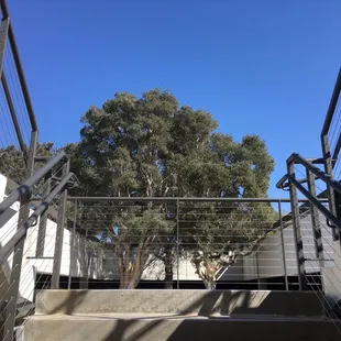 stairs leading up to the restaurant