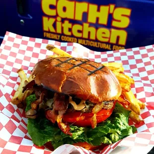 A fantastic burger with the right amount of heat and the fries...they taste as great as they smell!