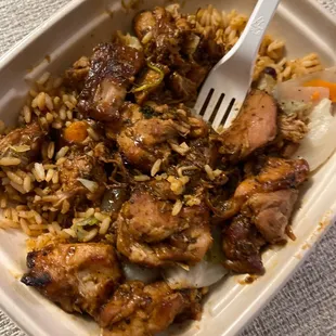 Jerk chicken rice bowl