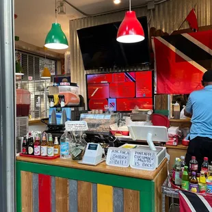 a man standing at the counter