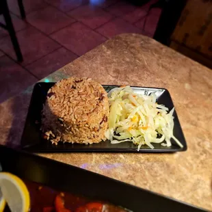 Bean and rice &amp; cabbage